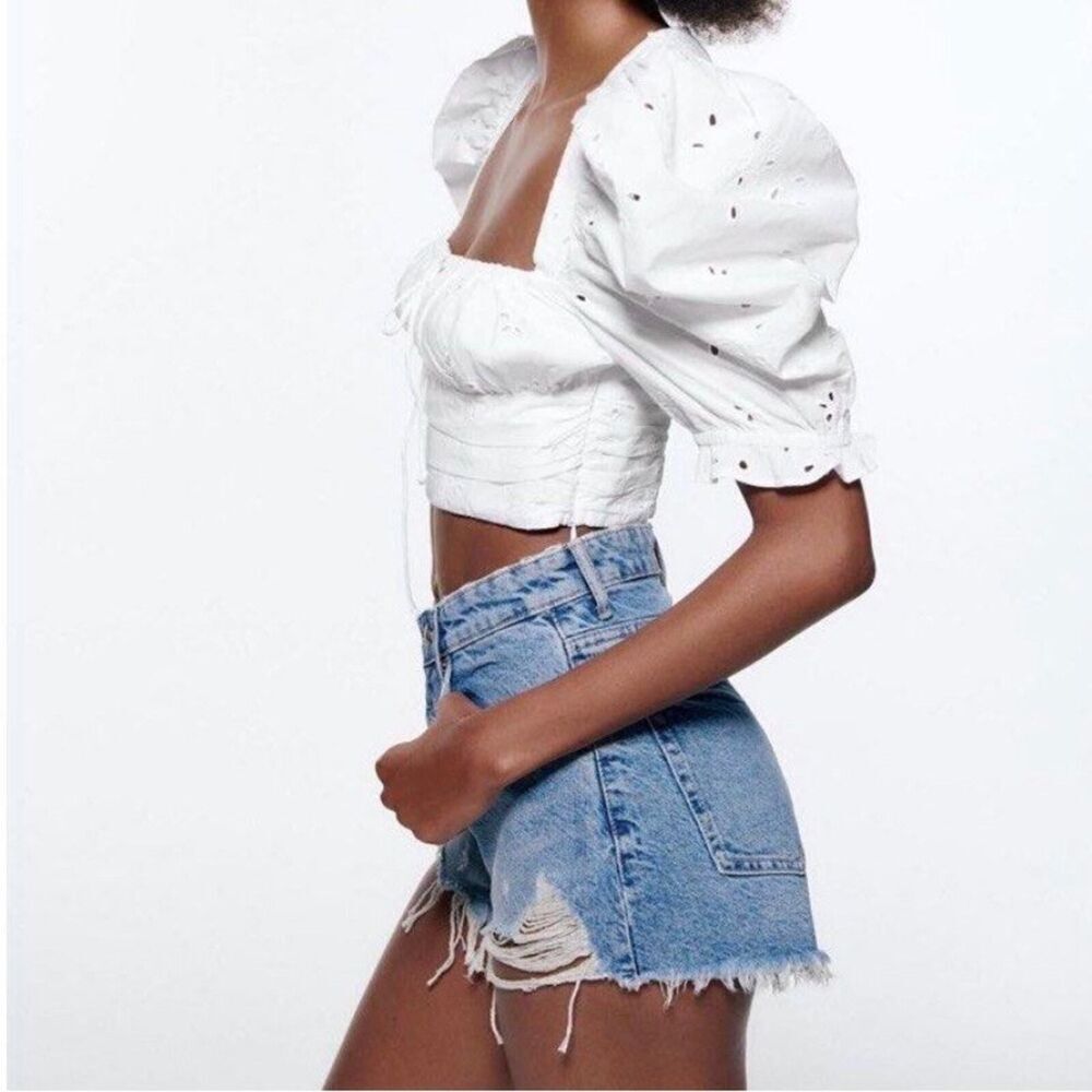 (A3)Zara Top with openwork embroidery from, size M - Picture 5 of 16